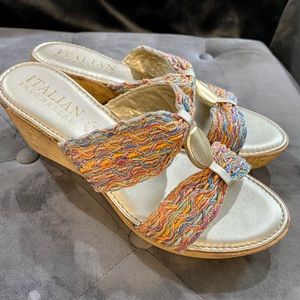 Italian ShoeMakers multicolor wedges Size 8